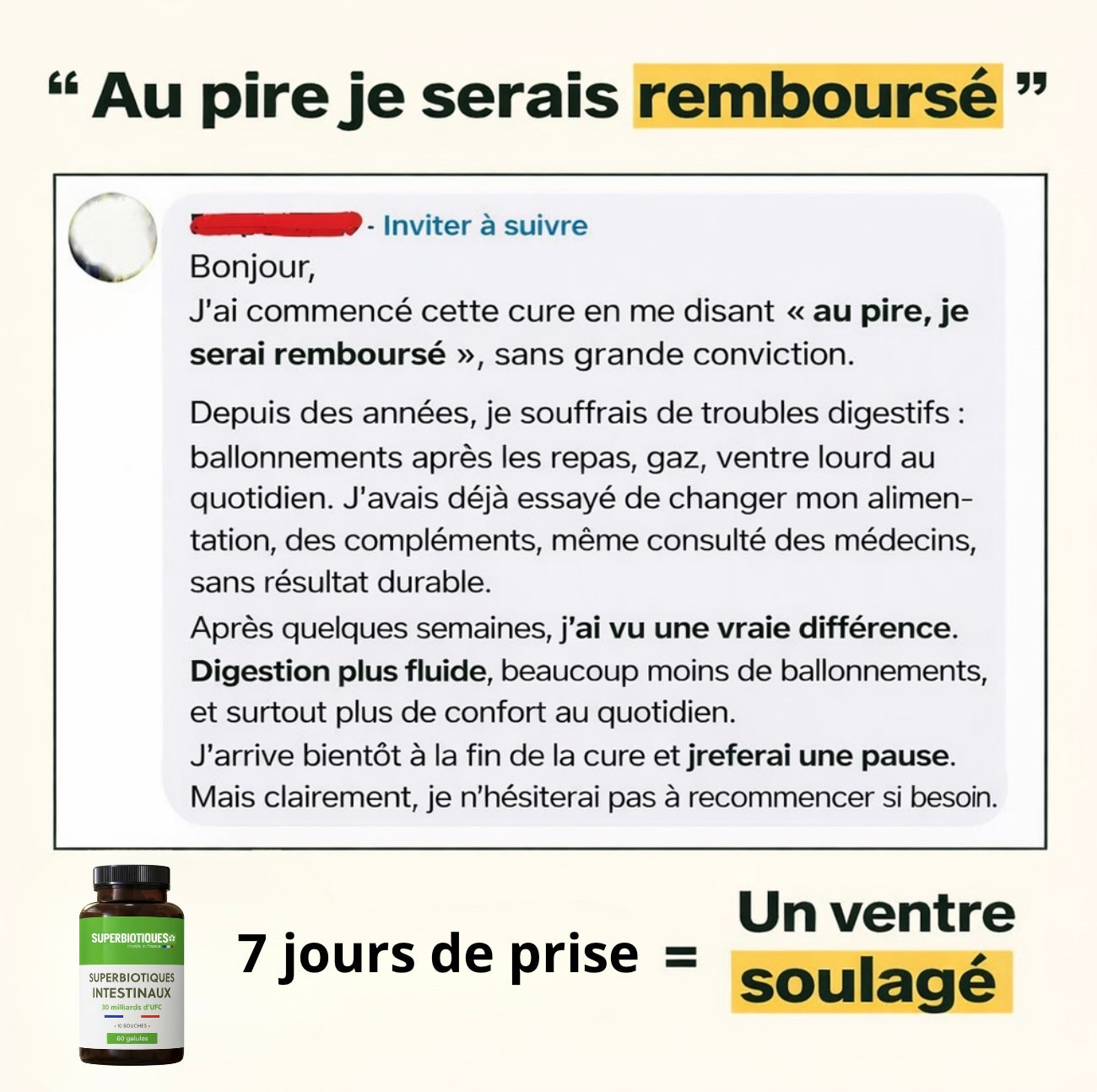 Probiotiques digestion et ballonnements